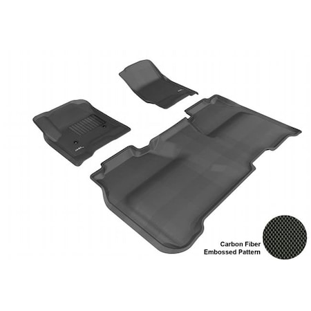 3D Maxpider 3D MAXpider L1CH04001509 CHEVROLET SILVERADO 1500 CREW CAB 2014 KAGU BLACK R1 R2 W/O CENTER HUMP Floor Mat L1CH04001509